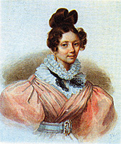 И.И. Вивьен (1793‑1852 гг.). Портрет Е.Н. Киселевой. 1833 г.