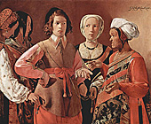 Ж. де ла Тур (1593-1652 гг.). Гадалки. 1633/1639 г. Собрание музея Метрополитен