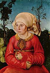 Лукас Кранах Старший (1472-1553). Женский портрет. 1503 г. Картинная галерея, Берлин.