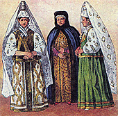 Наряд боярынь XVI —XVII веков. [Брун]