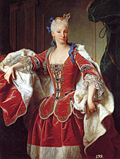 Ж. Ранк (1674‑1735 гг.). Портрет испанской королевы Изабеллы. 1732 г. Собрание музея Прадо, Мадрид