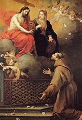 Б.Э. Мурильо (1618‑1682). Видение св. Франциску. Собрание музея Прадо.