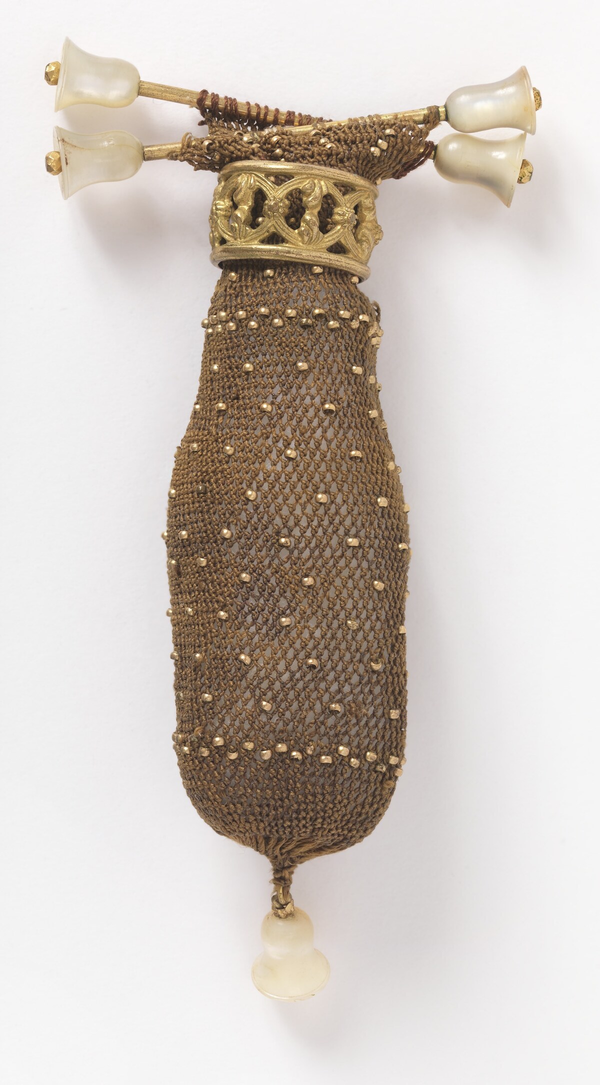 Кошелёк из тёмно-коричневого шёлка, Франция, начало XIX века (инв. 1953-106-1)