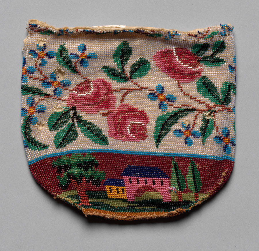 Бисерная сумка, Америка, 1800-е